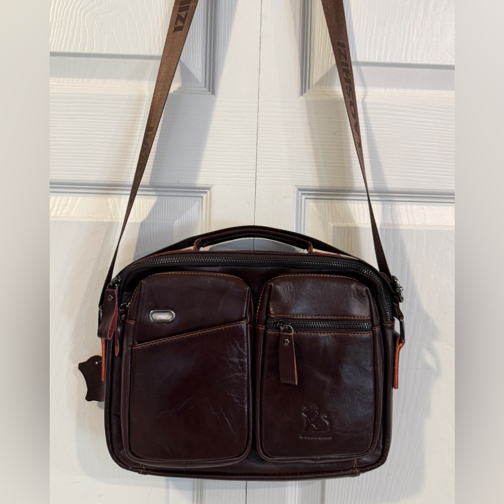Steel Lion Laoshizi Leather Man Bag